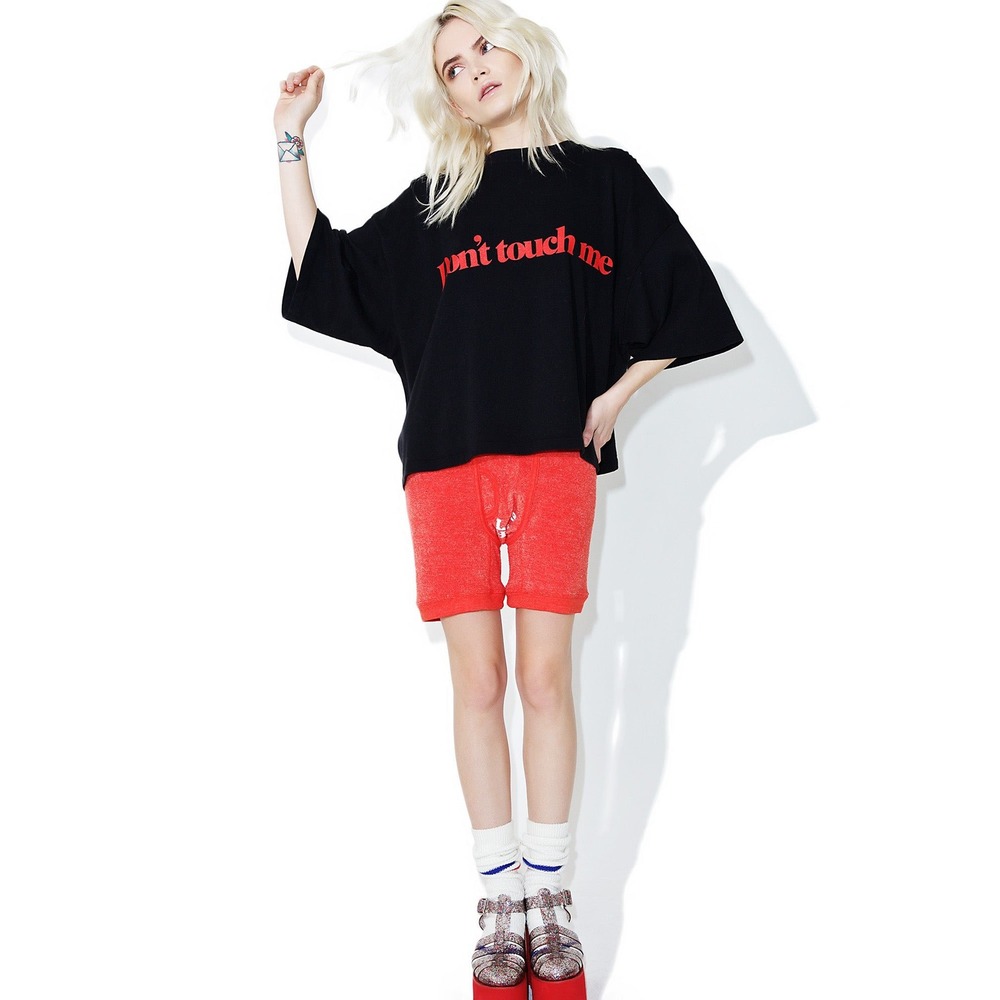 Dolls Kill x Daydream Nation Don't Touch Me Oversized Tee Sz L‎ NWT